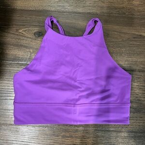 Lululemon high neck purple sports bra size 10
